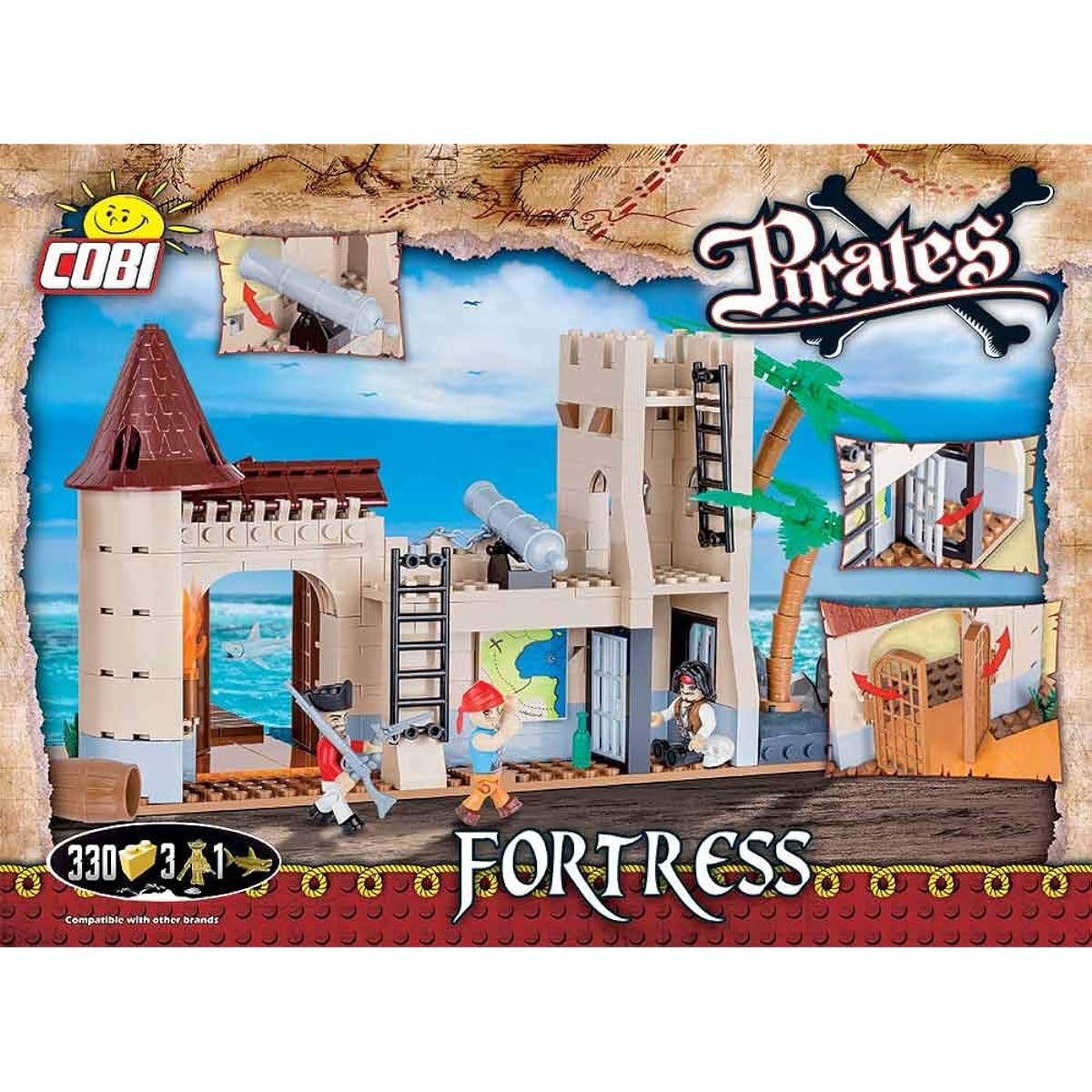 Cobi Pirates Fortress Model Building Kits (330 pieces), multicolor