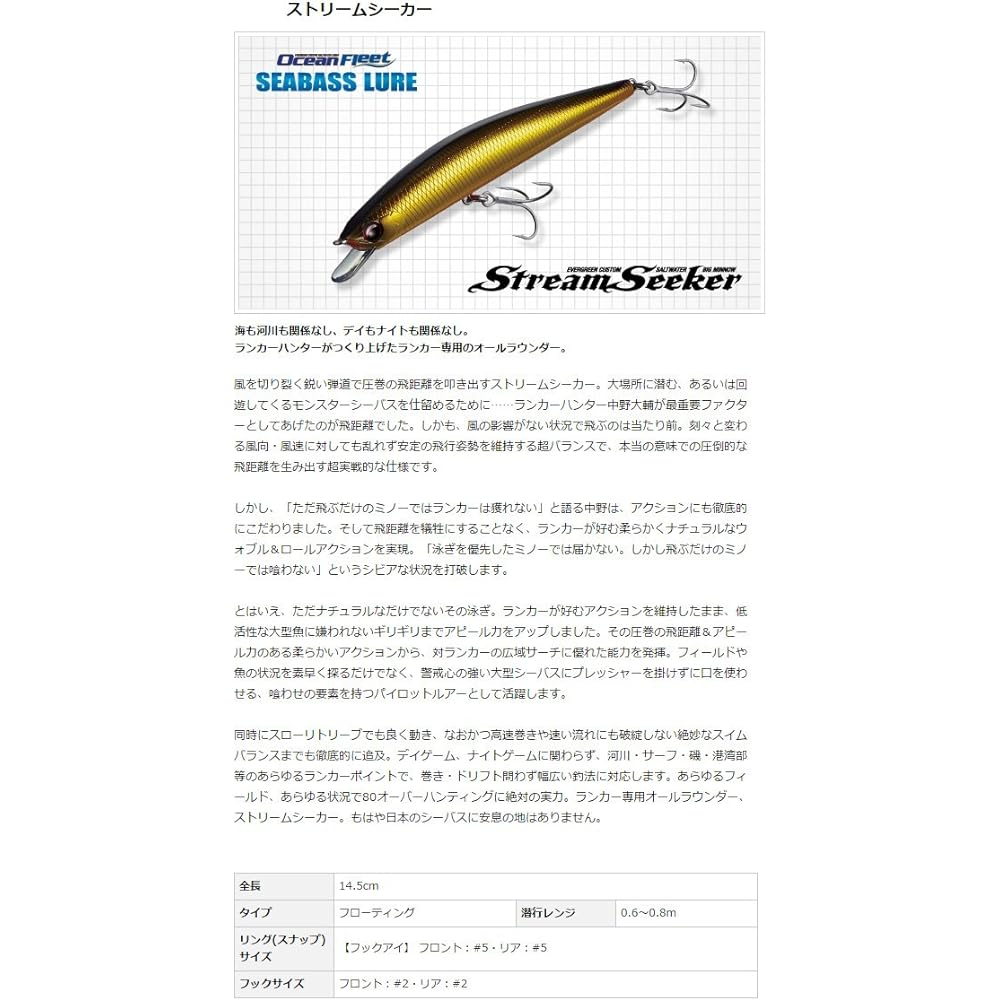 EVERGREEN Minnow Stream Seeker 14.5cm 29.5g