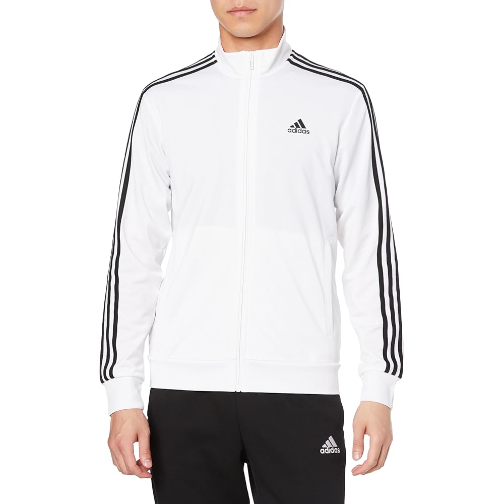Adidas Jersey Top Prime Green Essentials Warm Up 3 Stripes Track Jacket OO127 Men's