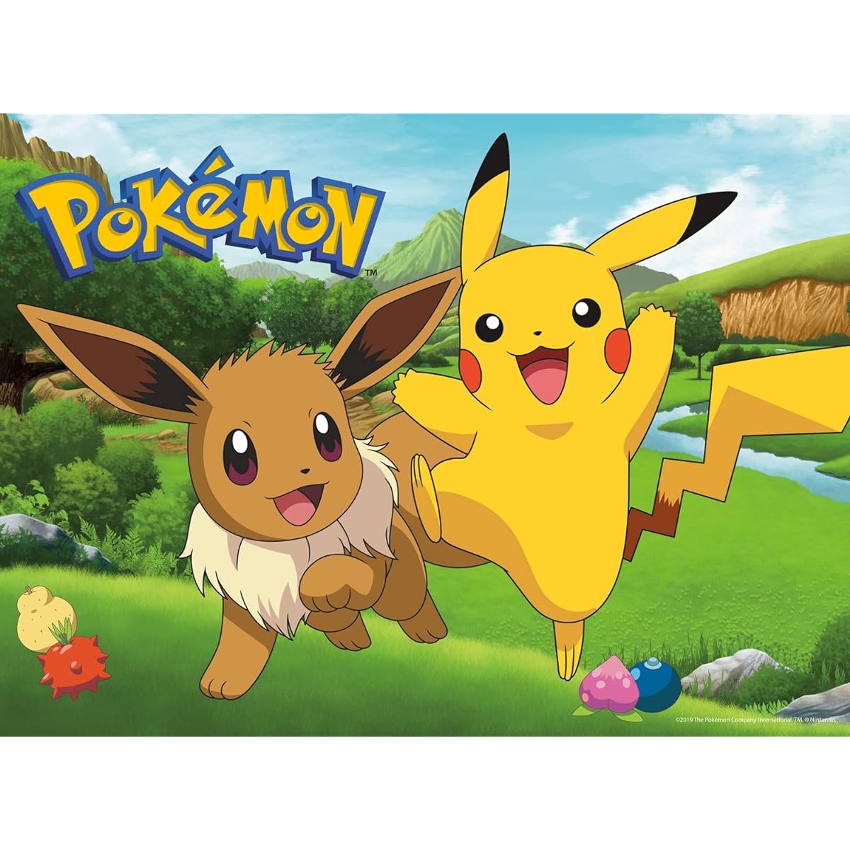 Buffalo Games Pokemon Spring with Pikachu and Eevee 100 Piece Jigsaw Puzzle Family Challenge Puzzle Perfect for Family Time 100 Pieces Finished Size 15.00 x 11.00 Inches