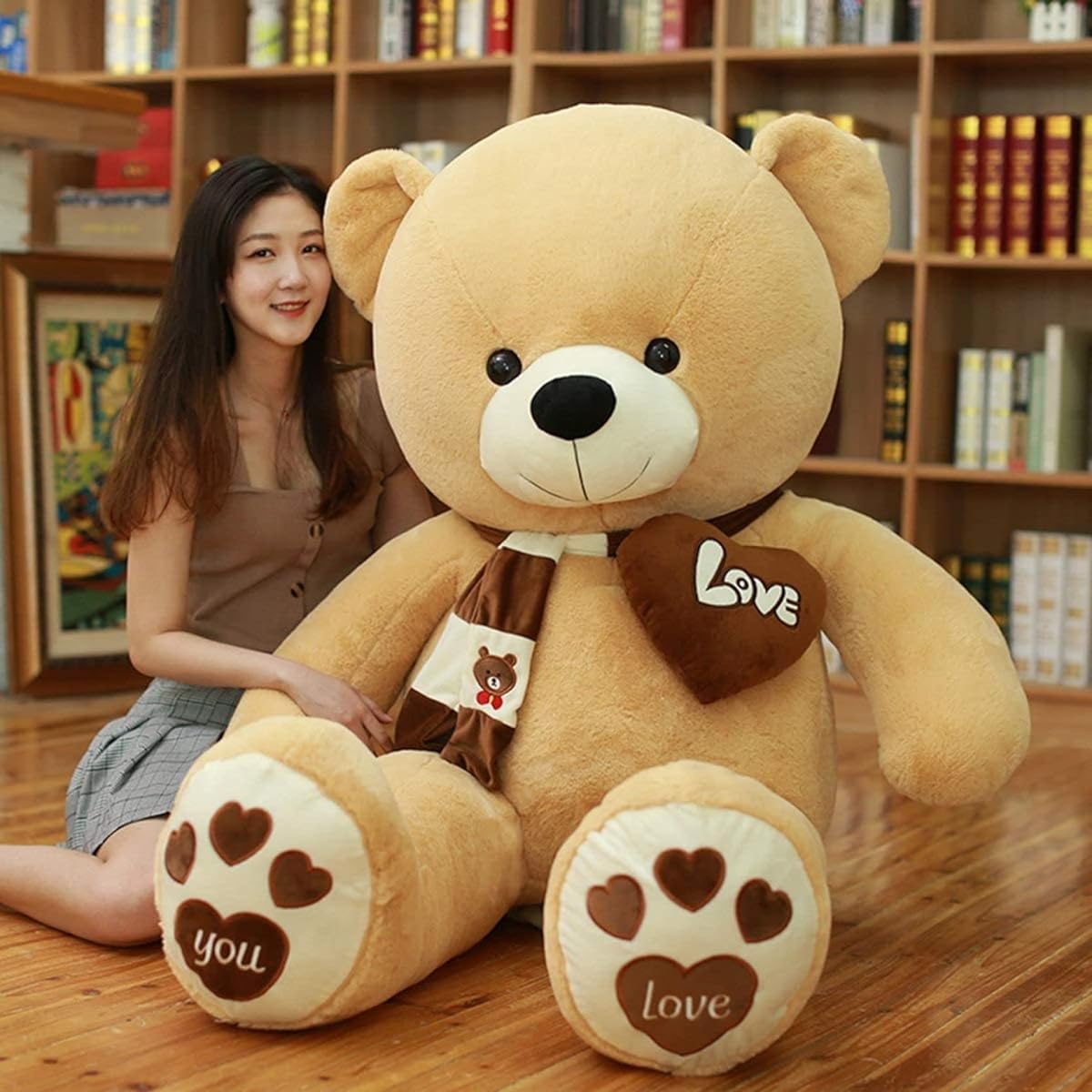Stuffed animal, extra large, bear, teddy bear, cute bear, animal, large, giant, big, teddy bear, bear teddy bear, bear hug pillow, birthday present