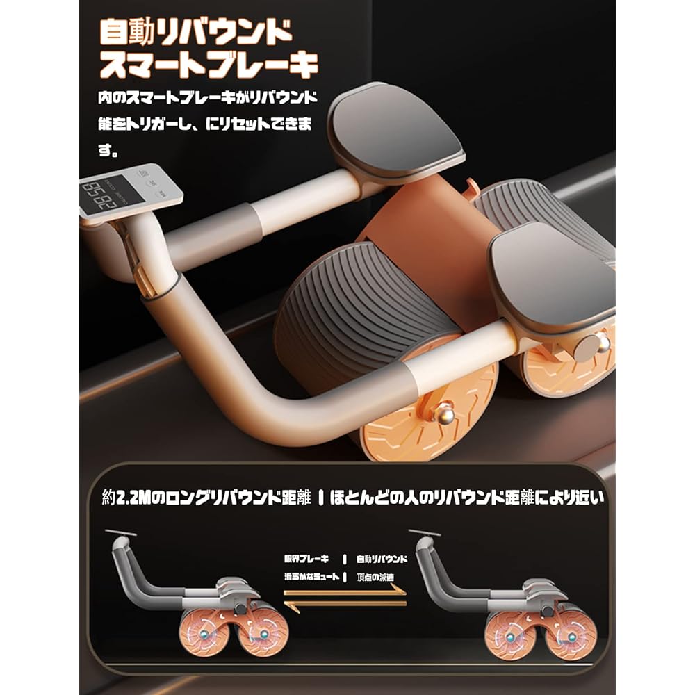 Abs Roller [2023 New Model] Automatic Rebound Abs Roller, Quiet Abs Training Equipment, High Durability, Muscle Training Goods, Exercise Roller, Stretching, Core Diet Equipment, Ab Roller