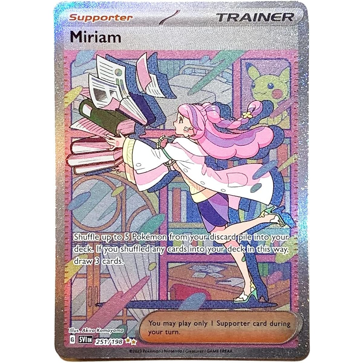 Pokemon Miriam 251/198 Scarlet & Violet Special Illustrator Rare Holoful Art