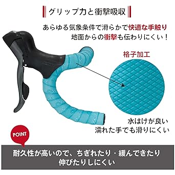 GORIX Road Bike Bar Tape [Grip Anti-Slip Tape] Stylish Customized GX-S100-A2 (Black)