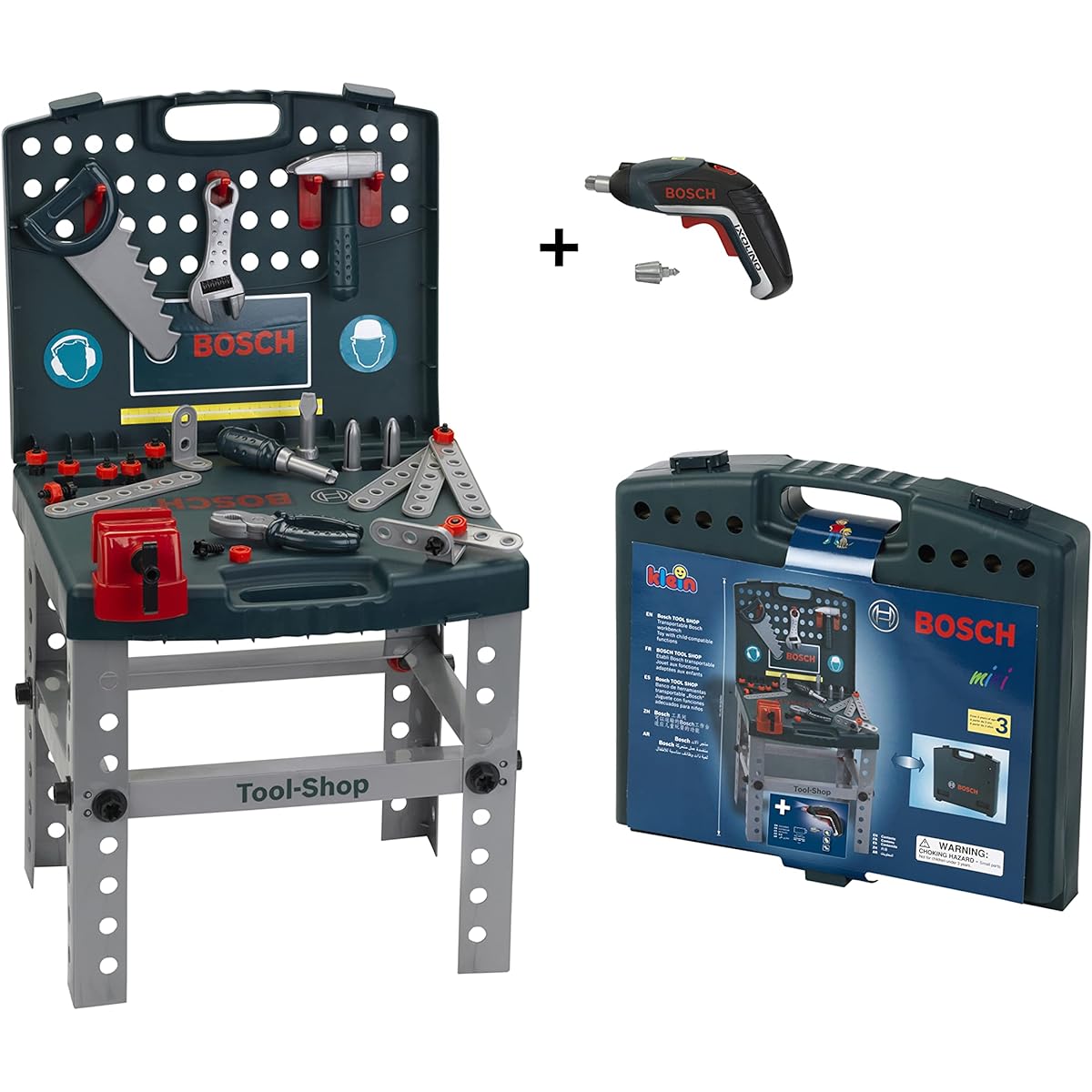 Klein Theo Bosch Foldable Tool Shop Premium Toy for ages 3 and up