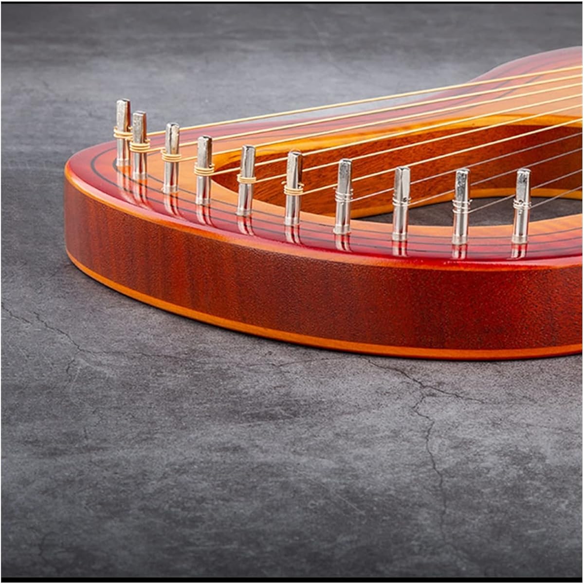 WowZza Adult Portable Wooden Harp String Music Tool Traditional Professional Lyra Harp Musical Instrument Lyra Harp/10 Strings B