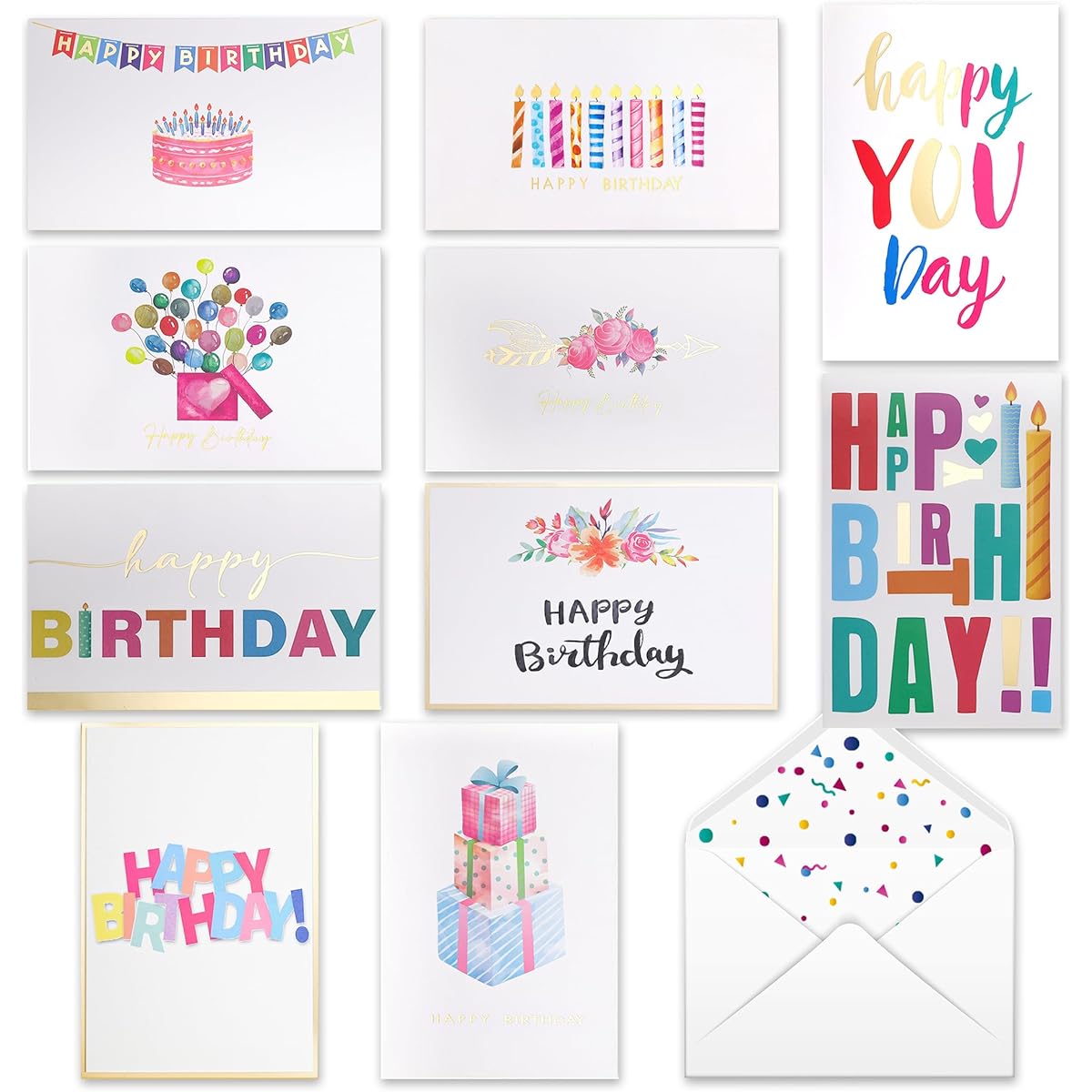 Janvale Bulk Birthday Cards with Envelopes