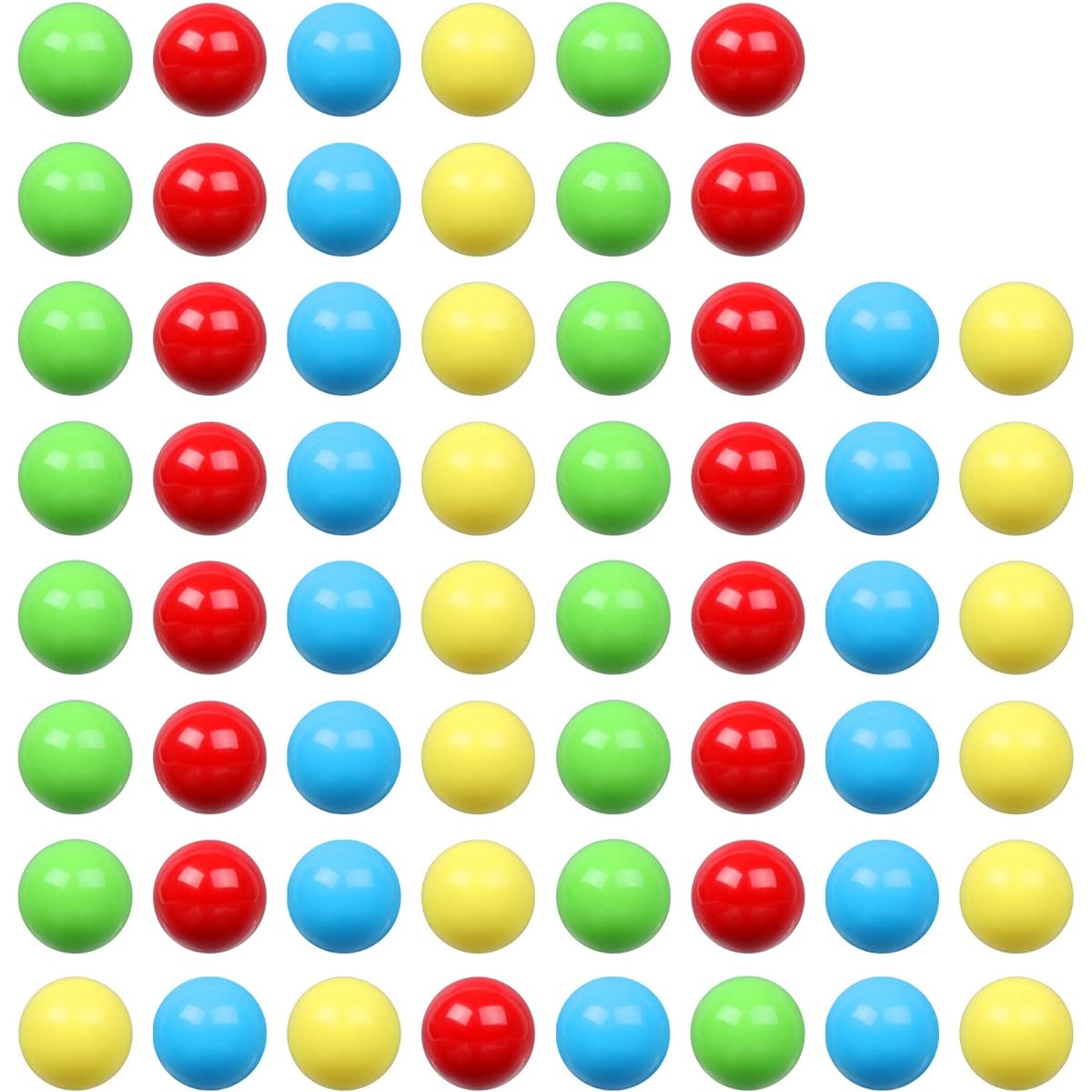 Laviesto Game Replacement Balls, 60 Game Replacement Marble Balls for Hungry Hippies (Red, Blue, Yellow, Green) 4 Colors