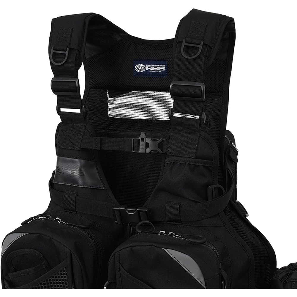 SOSHIN Fishing Vest RBB Extreme Tide Game Vest Full Black