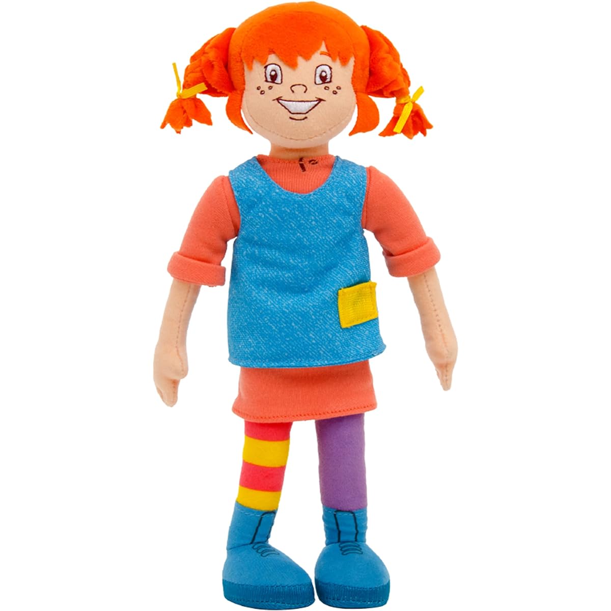 Pippi Longstocking Plush - Measures 12 Inch - Officially Licensed - Astrid Lindgren Children's Book Series for Boys and Girls - Soft Cuddly Doll, Multicolor
