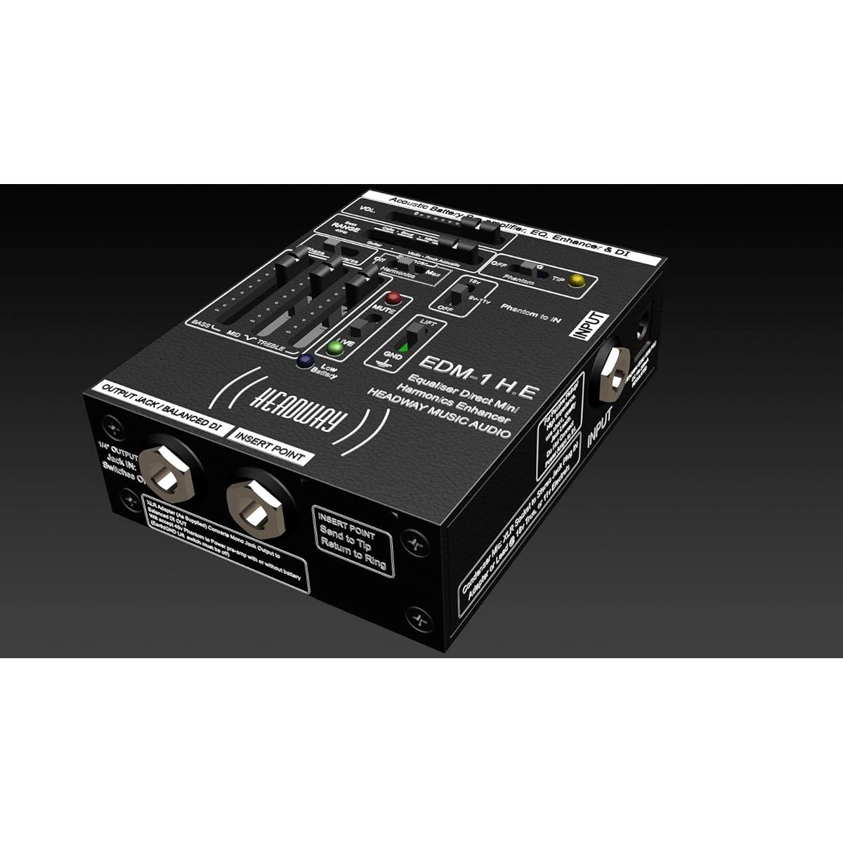 HEADWAY MUSIC AUDIO EDM-1 H.E Compact preamplifier DI for acoustic instruments [Domestic regular product]