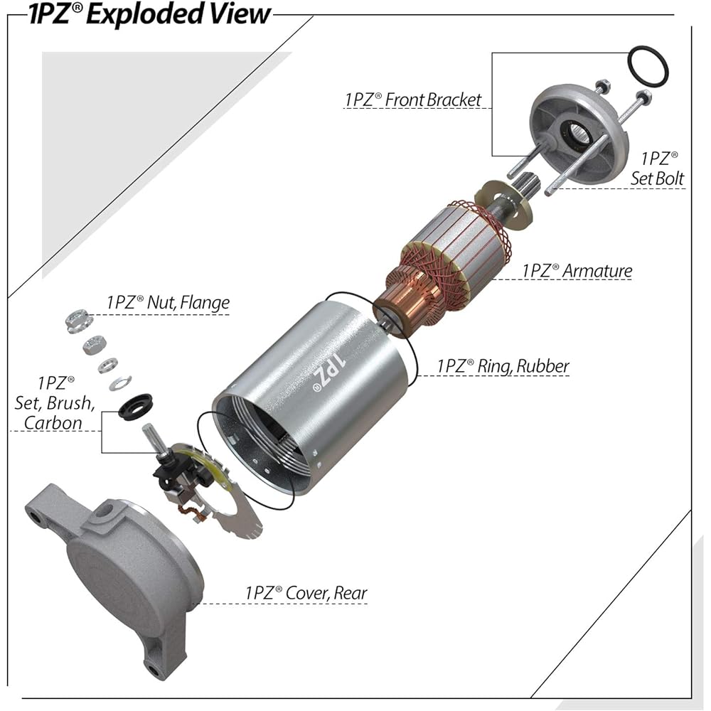 1PZ MS3-Y05 Electric SMU0065 Starter for Yamaha Warrior Raptor Big Bear Moto-4 Kodiak YFM350 YFM400 1987-2013