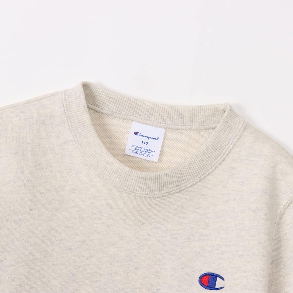[Champion] Kids Sweatshirt, Long Sleeve, Round Neck, 100% Cotton, USA, One Point Logo, Crew Neck Sweatshirt, Basic CK-Y001/CK-Y001Z