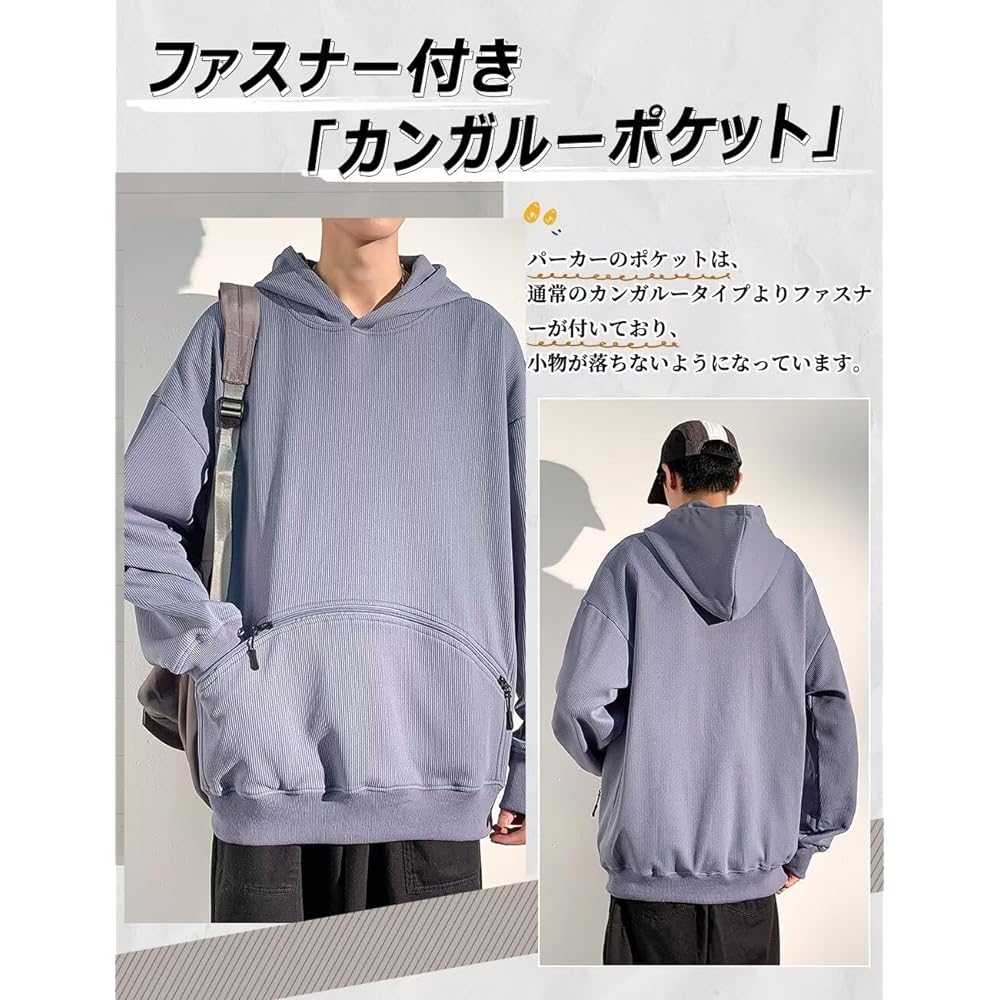 [VICALLED] Men's Parka, Long Sleeve, Large Size, Spring Clothes, Loose, Casual, Soft, Plain, Stylish