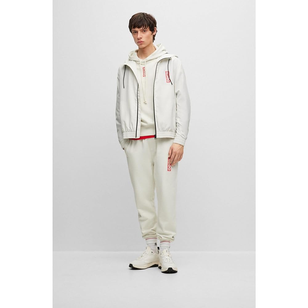 [HUGO] Marker Style Logo Relaxed Fit Cotton Hoodie for Men