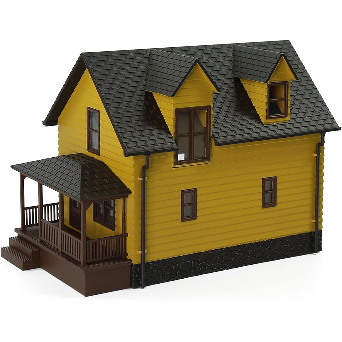 O Scale Model Building 1:50 Residential Modern House Assembled Architecture Railway Model Layout Diorama JZO01 (Yellow)