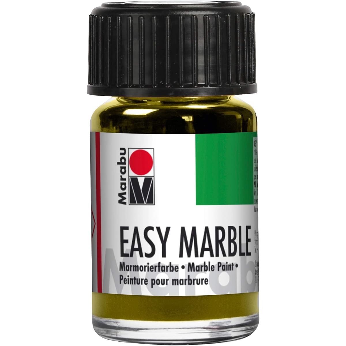 Marabu Easy Marble Crystal Clear 3 Bottle Set (15ml) Solvent Based Paint for Marbling Arts and Water Soluble Crafts