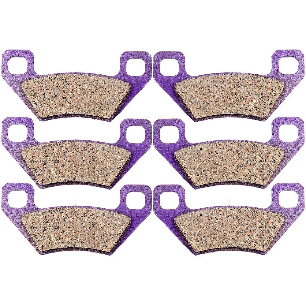 OCPTY Carbon Fiber Brake Pads for 2013-2014 Arctic Cat Wildcat X 1000, 2011-2013 Arctic Cat XC450, 2012 KYMCO Maxxer 450i, 2008-2012 KYMCO MXU 375