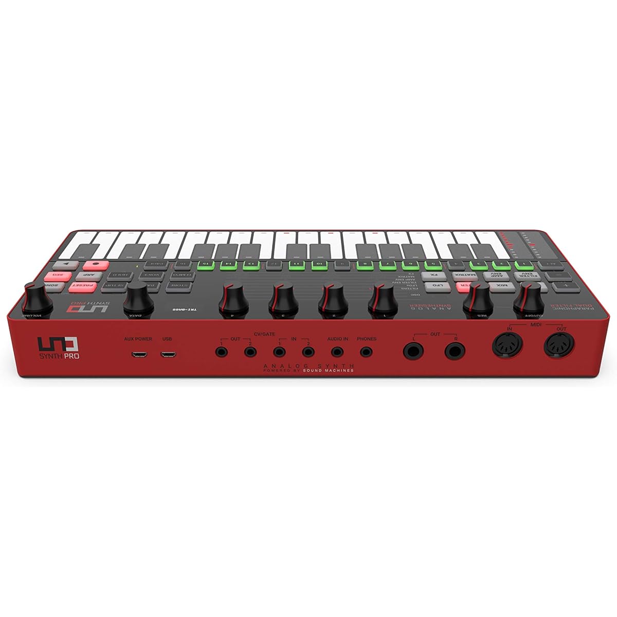 IK Multimedia UNO Synth Pro Desktop Analog Synthesizer 32 Keys Capacitive Keyboard Pitch Strip Modulation Strip Step Sequencer CV [Domestic Genuine Product]