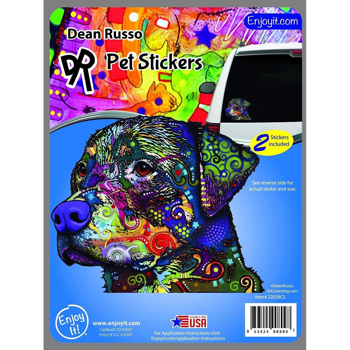 Enjoy It! Rottweiler Sticker with artwork by Dean Russo