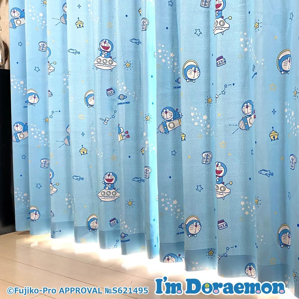 Sanrio Doraemon I'm Doraemon Grade 2 Blackout Thermal Curtain Lace Set of 4 Width 100 x 200cm Length SB-597-S SB-598-S