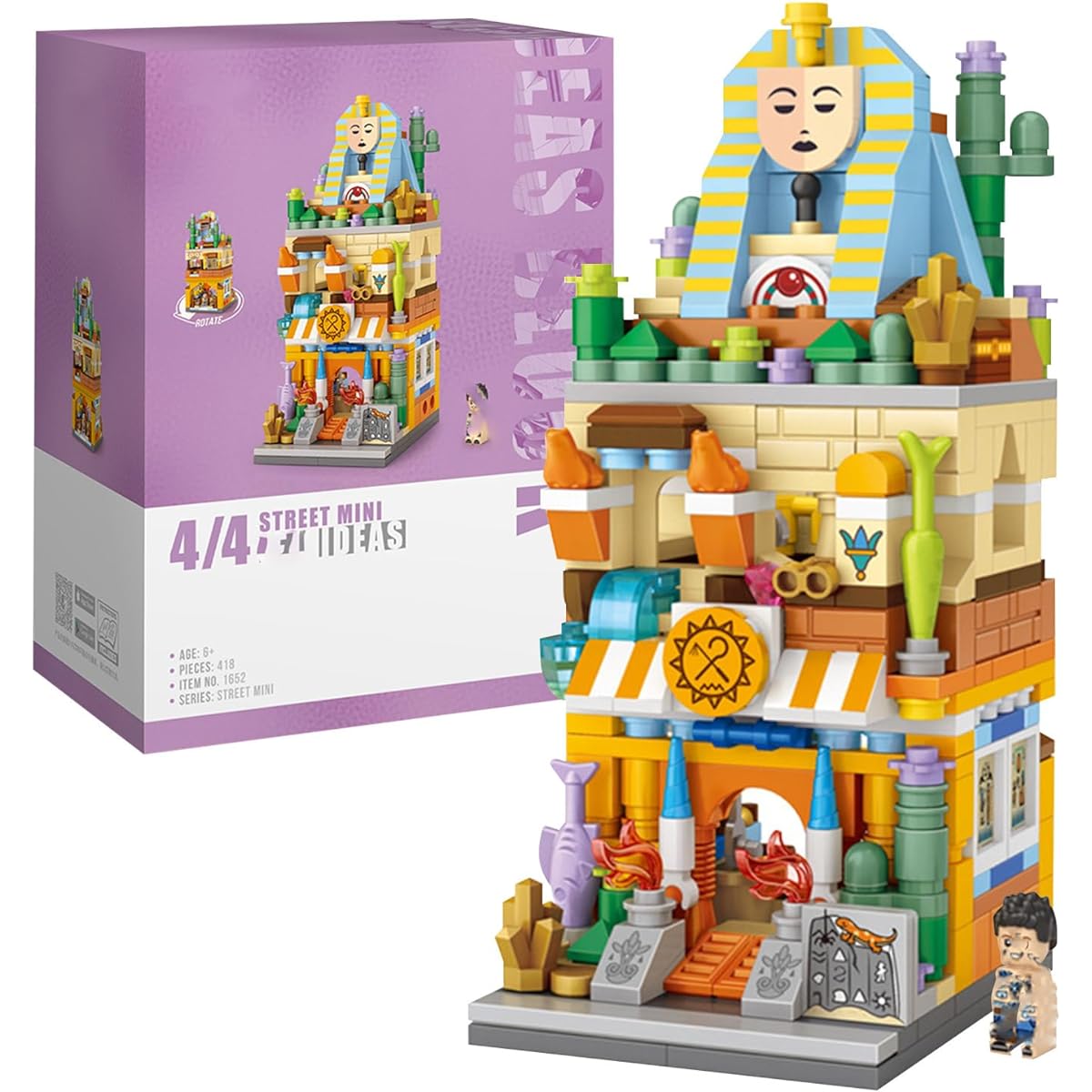 MEIEST Mini City Shop Street View Building Blocks Model Set Simulation Architecture Collection Particle Structure Building Bricks Toy Home Decoration, 14+(Archaeology)