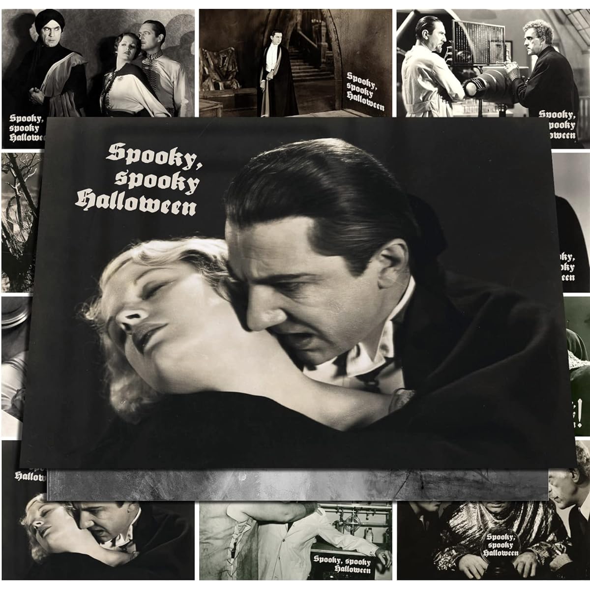 Halloween Bela Lugosi Greeting Cards 12 Large Cards Vintage Thriller Horror Silent Film Still Photos