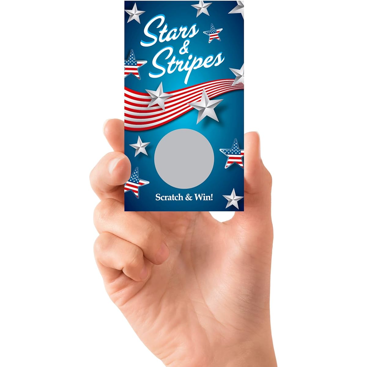 Stars and Stripes Scratch Off Cards - (30 Pack) - Patriotic Scratch Off Cards for All Ages - Retail Events - Scratch Off Tickets - 4th of July - Employee Incentives