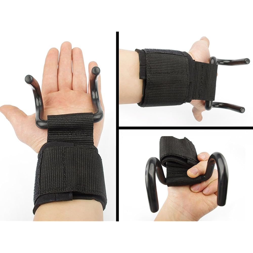 B-Top Lifting Hook Muscle Training Weight Training Grip Strength Aid Supplies Set of 2
