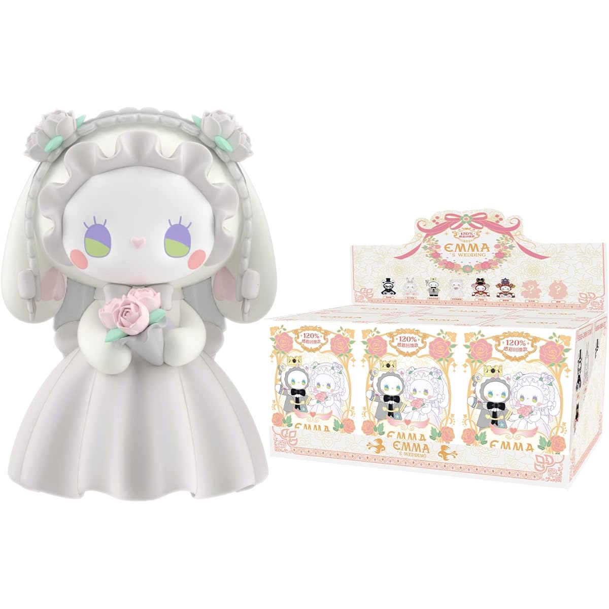 LUCKY EMMA Studio Emma Secret Forest Wedding Party Series Blind Boxes 6 Blind Bags Random Collection Mystery Box Toys Cute Blind Box Figures for Birthday Party (Full Set)