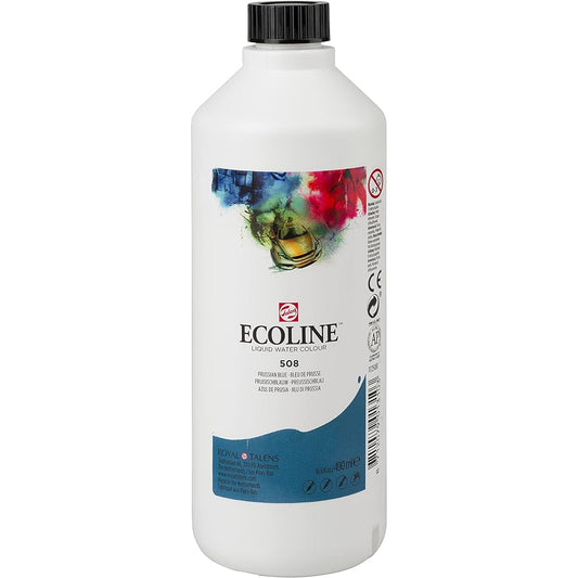 Ecoline Royal Talens Ecoline Liquid Watercolor Paint 490ml Blue 11725080