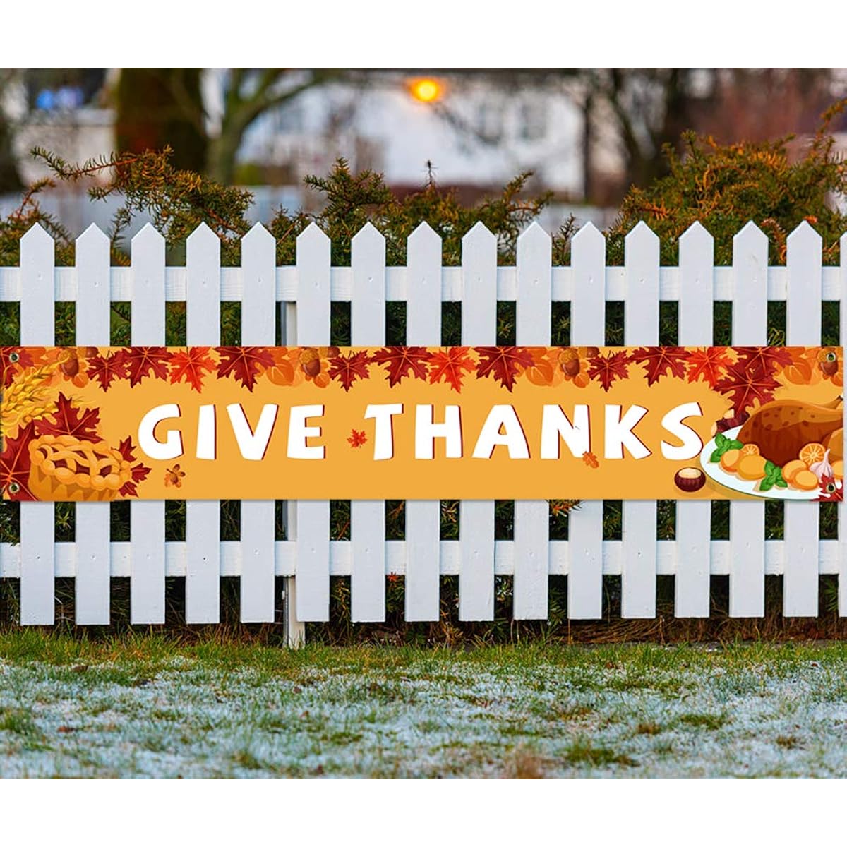 XJF Thanksgiving Banner Decoration Thanksgiving Fall Outdoor Indoor Party Decoration Supplies