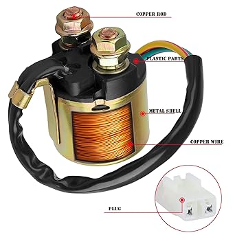 Starter Solenoid Relay for Honda TRX 350 Fourtrax Rancher 420 350 2007-2014 Foreman 450 500 1998-2019 Fourtrax Rubicon 500 2012-2019 Pioneer 500 1000 2015-2015-2015-2020 21