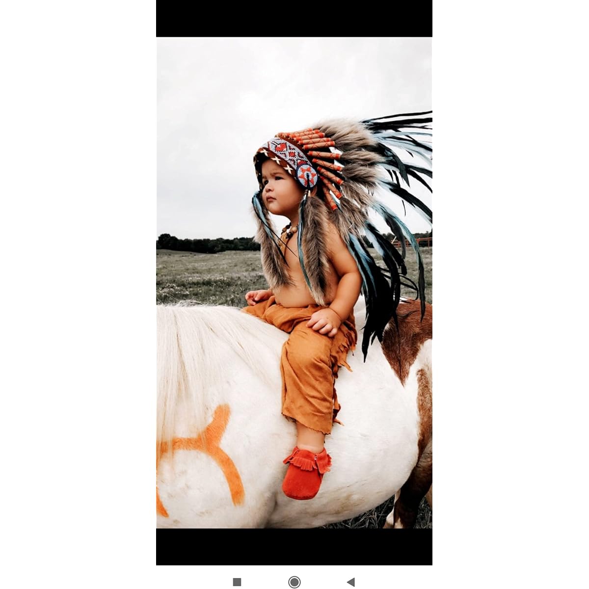 N12- to 2-5 Years Kid/Child's: Turquoise Headdress 20,5 inches. – 52cm