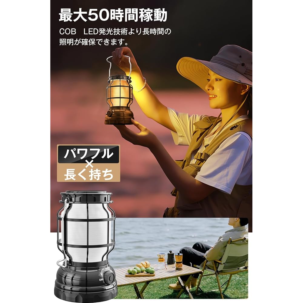 LED Lantern, Supervised by a Disaster Prevention Officer, Solar Charging, High Brightness, 1000 Lumens, Camping Lantern, USB Rechargeable, Mobile Battery Function, Waterproof and Splashproof, Outdoor, Mountain Climbing, Night Fishing, Disaster Prevention