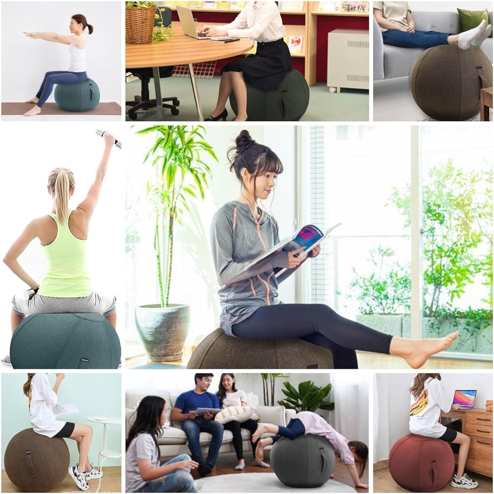 Balance ball seating ball with cover ball chair pump with handle [aereo di carta]