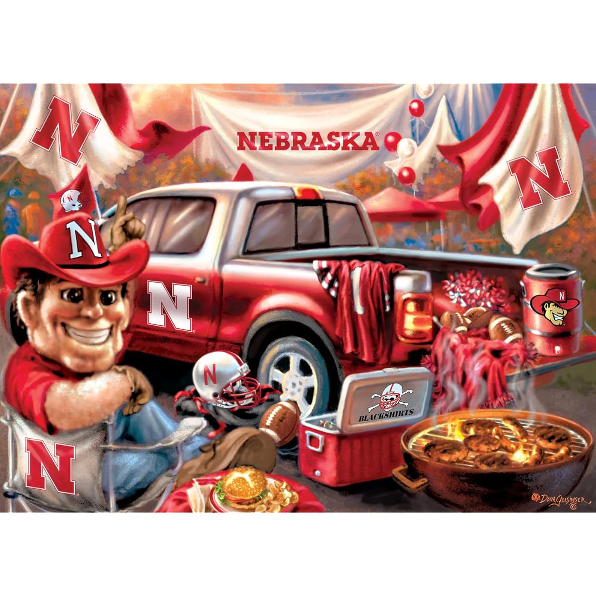 Masterpieces 1000 Piece Jigsaw Puzzle for Adults - NCAA Nebraska Cornhuskers Game Day - 19.25"x26.75"