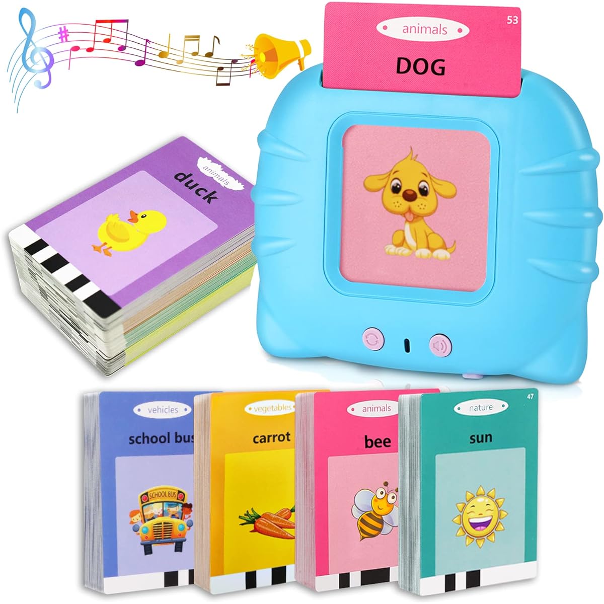 Learning Toys Birthday Gifts for 1 Year Old Boys, 224 Words Speech Therapy Toys for 3-6 Year Old Boys, Autism Toys, Christmas Birthday Gifts for Girls (510 Words Pink)