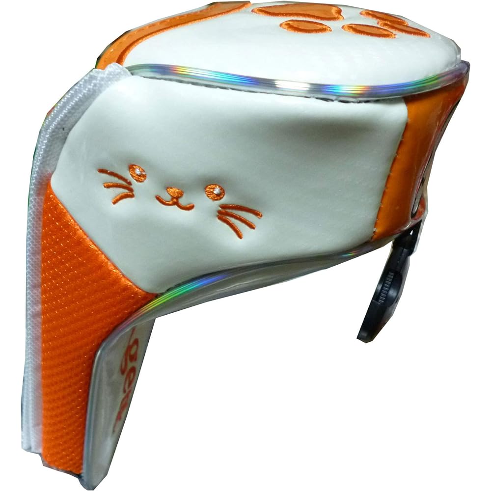 Golf Head Cover for Utility Paw Magnetic Type (White/Orange, for Utility)