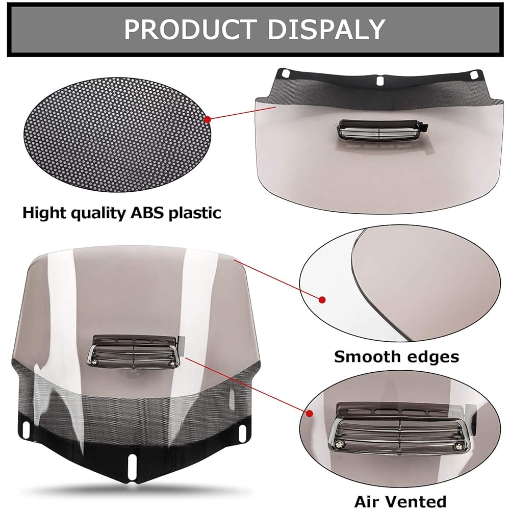 Motorcycle/Motorcycle Windshield Windscreen Windshield with Vent Honda Gold Wing GL1800 2001-2017 Smoke