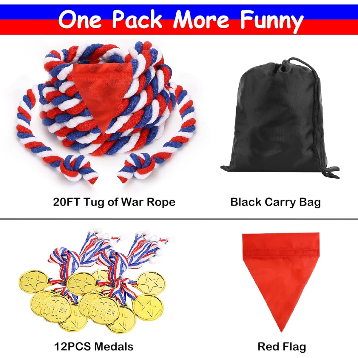 Outdoor Games for Kids and Adults 20ft Tug of War Rope Outdoor Team Building Activities Summer Backyard Lawn Yard Games Carnival Games Family Reunion Birthday Party Camping Picnic Outdoor Games