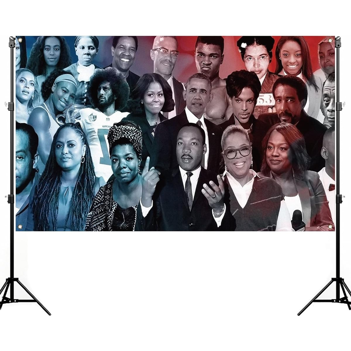 Nepnuser Juneteenth Photo Booth Backdrop Black History Month African American February Festival Holiday Party Decorations Black Pride Indoor Outdoor Wall Decor - 5.9x3.6ft
