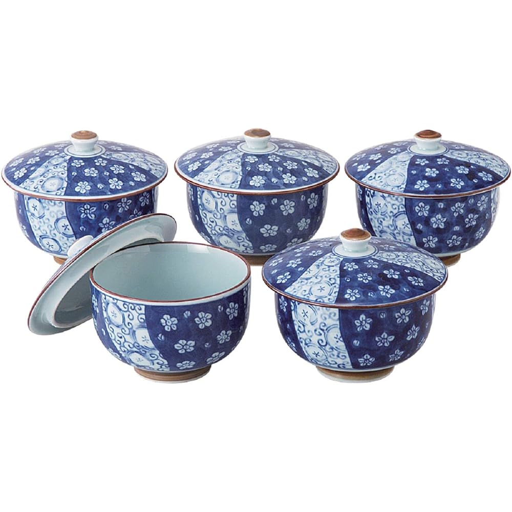 Hasami ware Sencha set with lid Sagano pattern 55959