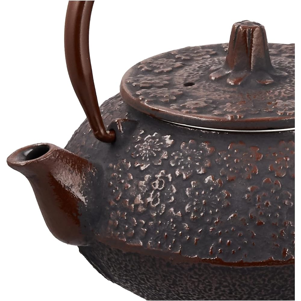 Tonami Shoten Teapot Black 0.5L Round Sakura 102-12