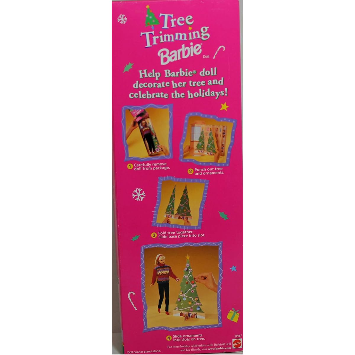 1 X Christmas Tree Trimming Barbie Doll - Holiday Special Edition (1998)