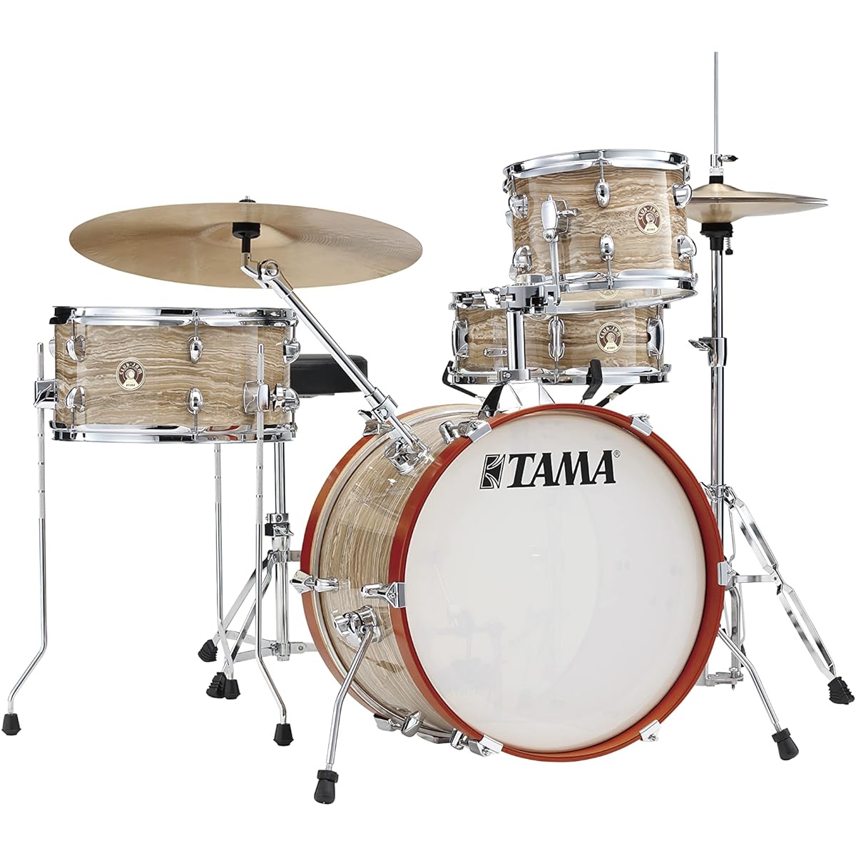 TAMA CLUB-JAM - COMPACT VINTAGE KIT Cream Marble Wrap LJK48S-CMW