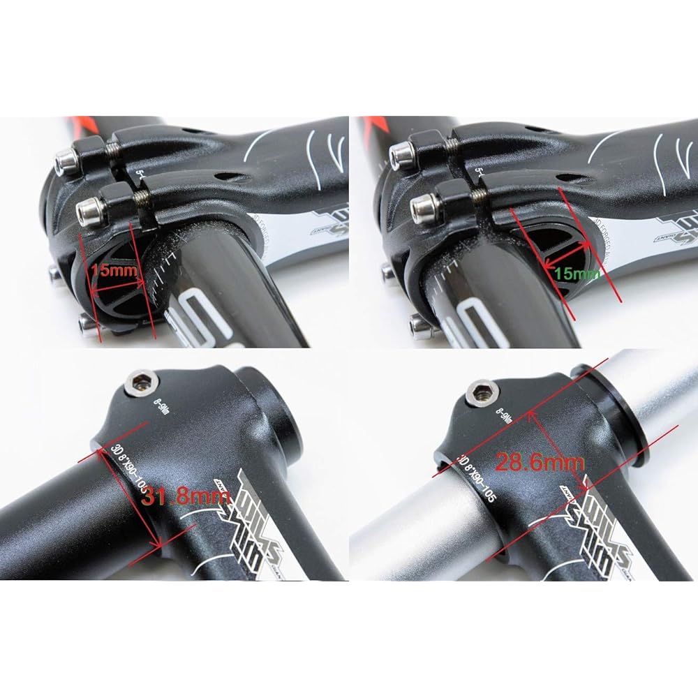 Lightweight variable length GIANT genuine TWINS aluminum stem 31.8mm/75-120mm-31.8mm (28.6mm adapter included) +-8 degrees Black (75-90mm)