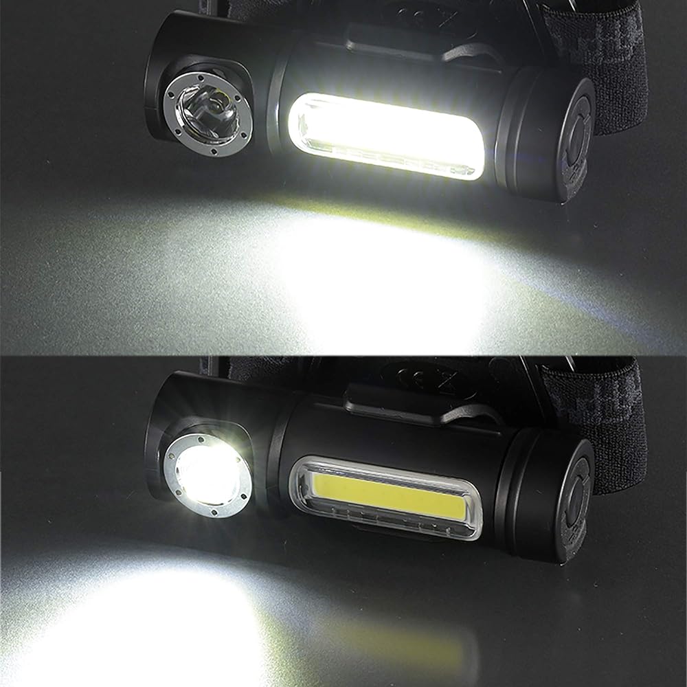 Ohm Electric LED multi-headlight (160lm/USB rechargeable/continuous use time 1.2h/black) LHA-MUSB160C-K Width 85x Height 26x Depth 30mm (excluding headband)