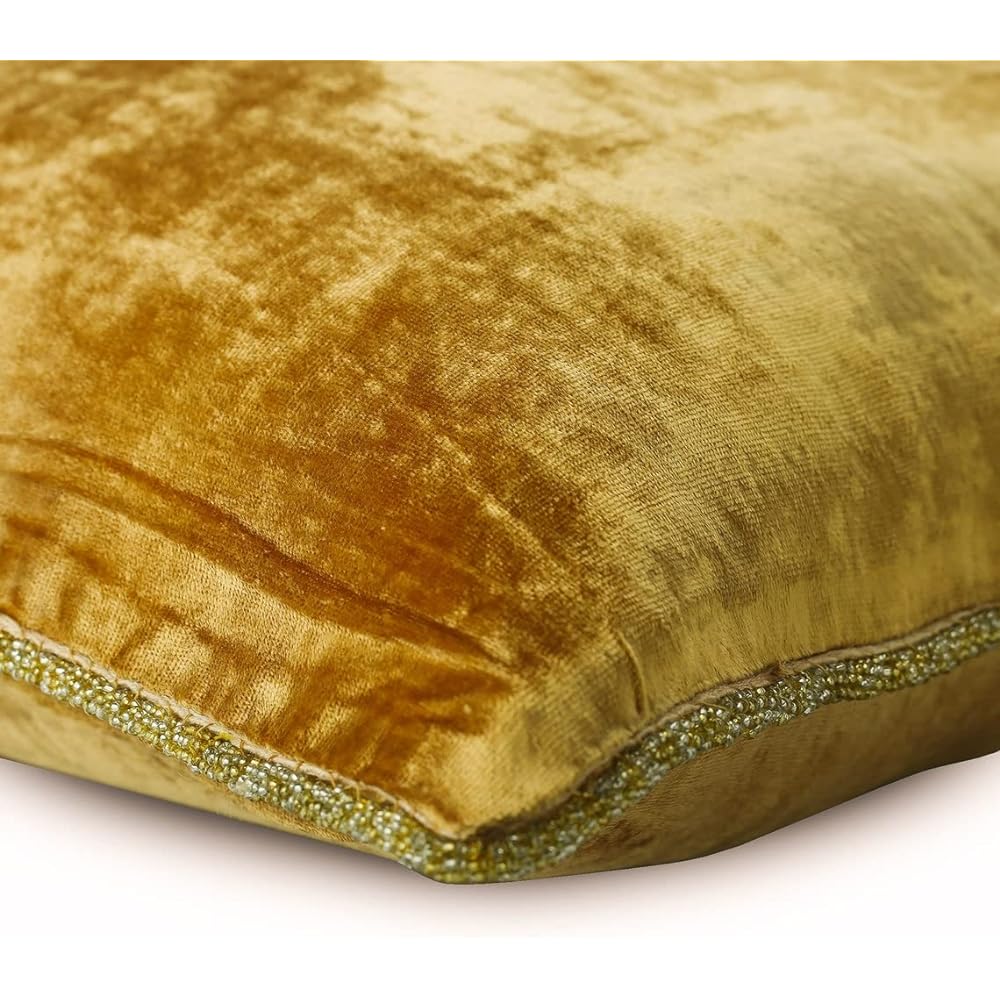The Home Centric Cushion Cover Velvet 50x50 cm Gold - Gold Shimmer
