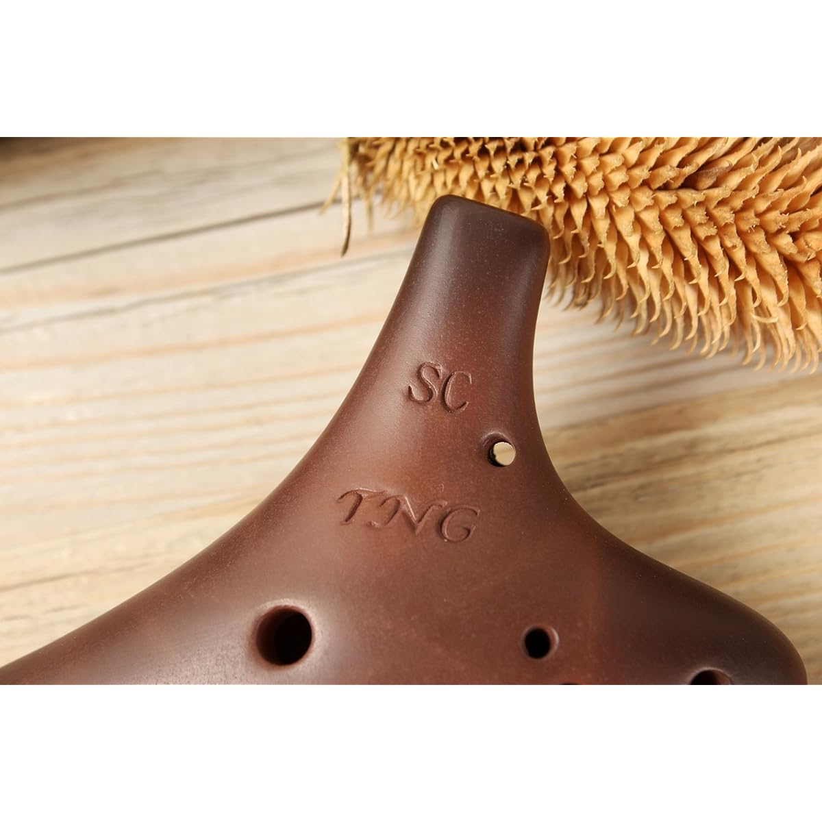 TNG Ocarina Musical Instrument [Single / 12 holes / Soprano / C key / Red clay / SC] High quality (with special case) Ocarina Wind blowing Purple sand